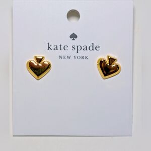 💛 Kate Spade Gold Icon Spade Studs 💛NWT • Luxe Finish • Signature KS Design